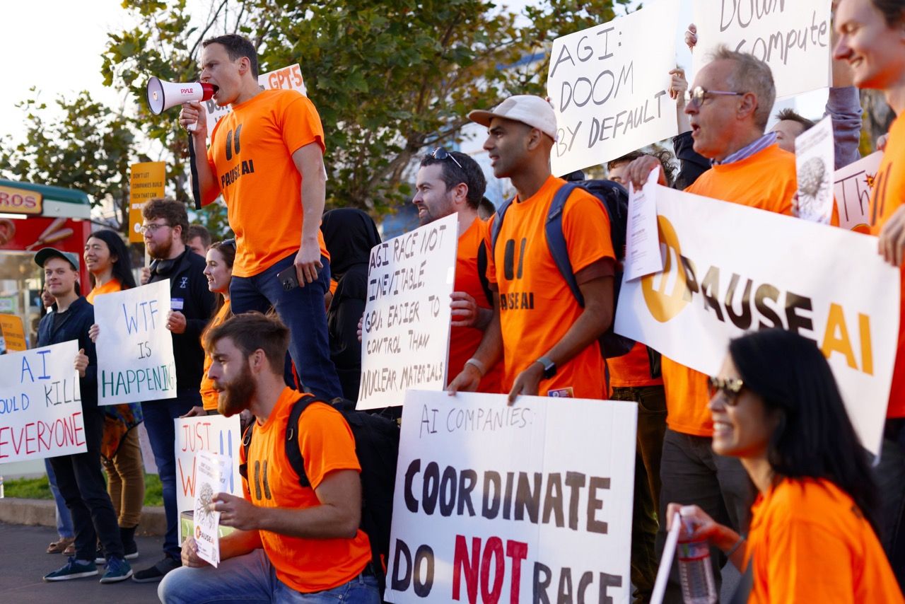 PauseAI Demonstration at the European Parliament - February 23rd, Brussels